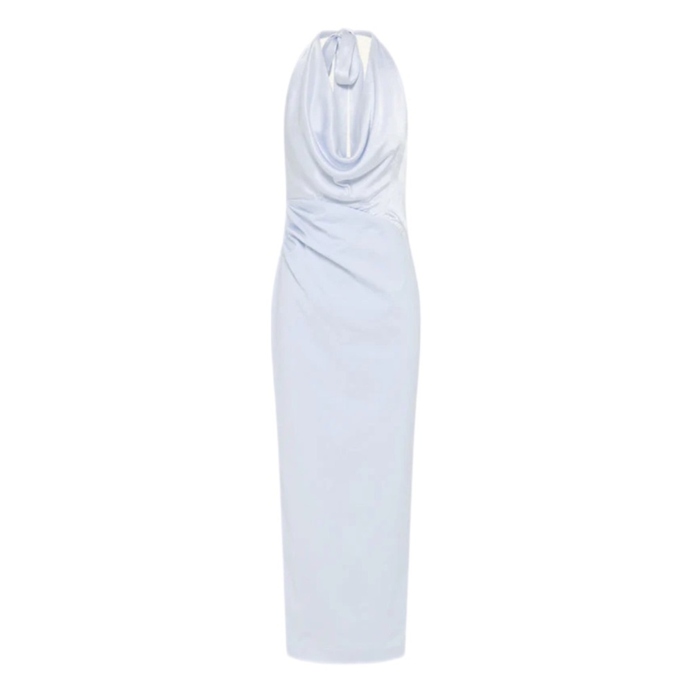 SHONA JOY Dillon Cowl Neck Maxi Dress in Seabreeze White Size 4 - Picture 2 of 16